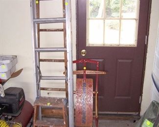 LADDERS AND OLD SLED