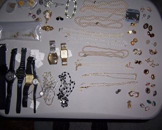 COSTUME JEWELRY AND VINTAGE WATCHES SOME FROM 1952