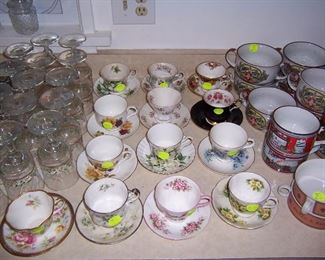 TEA CUP AND SAUCERS