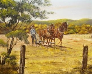 Landscape painting by Meril Knight, New Braunfels