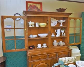 Pine china cabinet