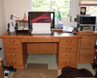 Desk and Filing Cabinet