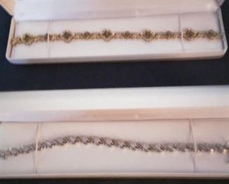 Gold bracelets with diamonds (not kept on the premises until the day of the sale).