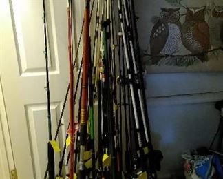 Just a few fishing poles - many never used.