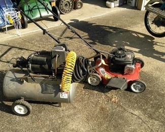 Craftsman air compressor and a lawn mower