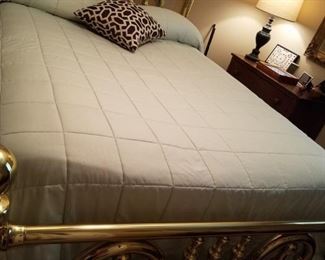 Solid Brass Bed with rarely used mattress
