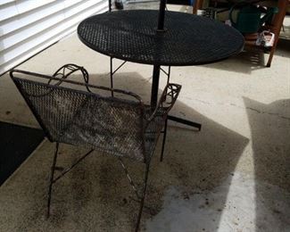 Vintage iron table and two chairs