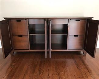 Inside of Nancy Corzine Console Credenza from our Wilton Sale