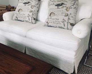 Custom Loveseat in White