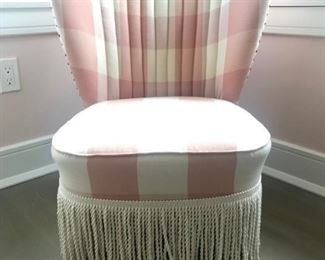 Custom Dusty Pink Slipper Chair