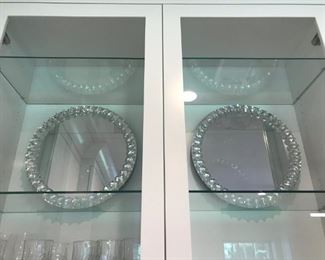 Pairs of Mirrored Lazy Susans or Cake Plates