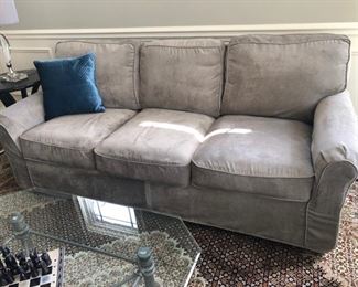 Neutral slipcovered couch - even the couch underneath is neutral and in perfect condition (more pics to follow)