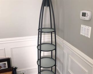 Floor lamp with glass shelving!