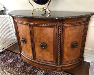 Gorgeous half round buffet with marble top.....