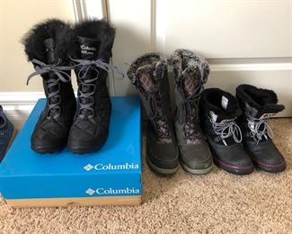 Women’s boots including Columbia