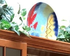 Artistic Platter, Silk Plants