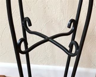 Glass and Iron Side Table