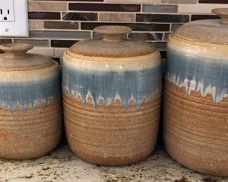 Pottery Canister Set