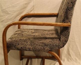 Pair Gilbert Rohde bentwood armchairs by Heywood Wakefield