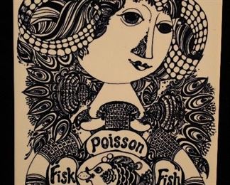 Bjorn Wiinblad trivet cheese board, Denmark