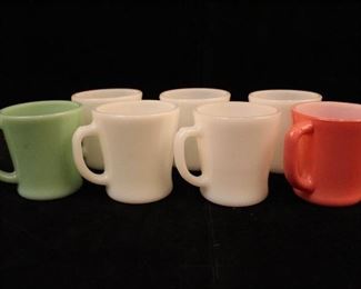 Vintage Fire King D handle mugs