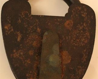 Antique large VR crown mark padlock
