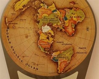 1953 Replogle globe map news rack