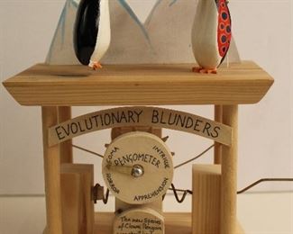 Neil Hardy "Automata" sculpture with penguins. 
