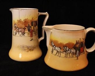 Vintage Royal Doulton "Coaching Days" pitchers