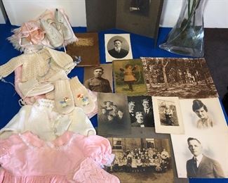 Vintage Christening clothes and photos