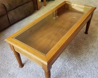 Mid century modern display coffee table