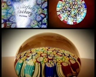 Millefiori Murano Glass Paperweight