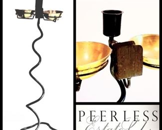 vintage wrought iron serpent smoking stand