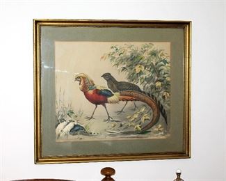 #12 - Pair of Framed Pheasant Prints by Conrad Roland