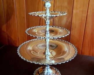 #15 - Sterling Silver 3-tiered Server