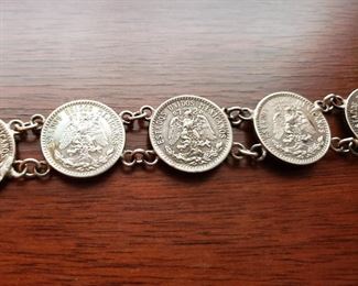 #18 - Vintage Mexican Silver Coins Belt