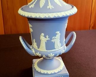 #20 - Wedgwood Blue Jasperware Urn