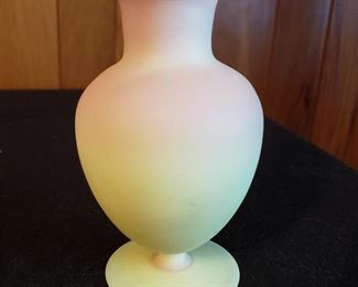 #26 - Mt. Washington Burmese Glass Footed Vase