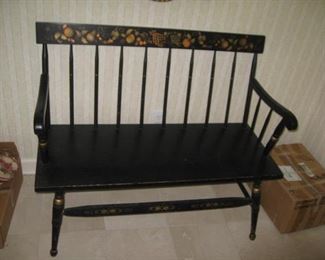 stencilled bench