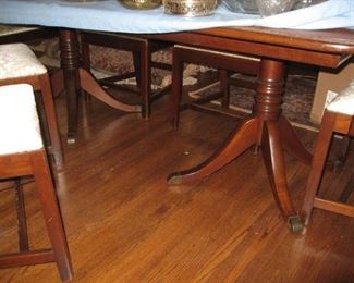 Dining table double pedestal base-said to be a Stickley