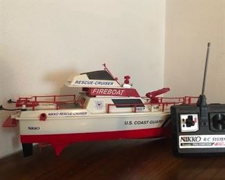 Vintage Nikko US Coast Guard remote control boat
