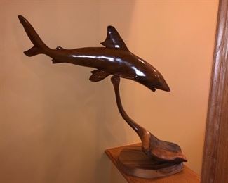 Carved wood shark from Hawaii