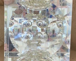 LARGE SIGNED STEVEN WEINBERG 1999ICE CUBE CRYSTAL