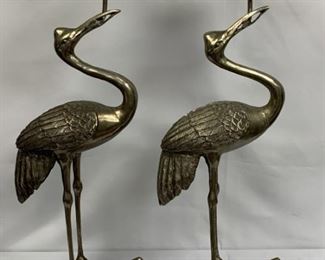 MAITLAND SMITH CRANE AND TURTLE CANDLELABRAS