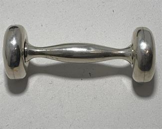 LOWELL STERLING SILVER DUMBBELL RATTLE