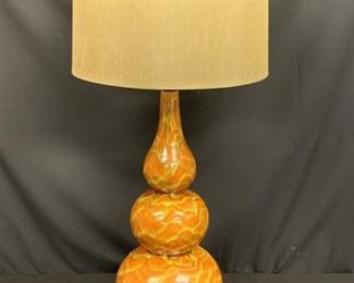 MID CENTURY MODERN TRIPLE GORD GLAZED LAMP