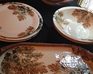 Ellen Evans handmade Dishes complete set w/ matching glasses ! Tons of pieces Mint!