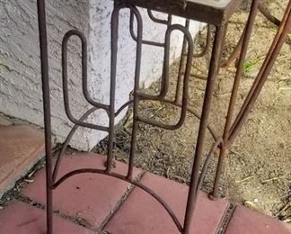 Iron and tile, Cactus themed side table