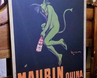 Maurin Quina Le Puy France Vintage French Green Devil wall hanging
