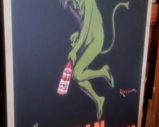 Maurin Quina Le Puy France Vintage French Green Devil wall hanging